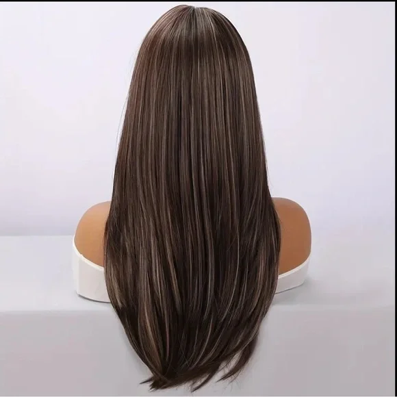 New Elegant Brown With Highlights Women's Wig